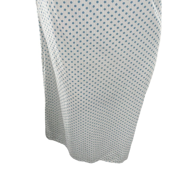 Orvis 100% Cotton Sleeveless Dress in White & Blue Small Polka Dots Size Medium - Picture 9 of 10